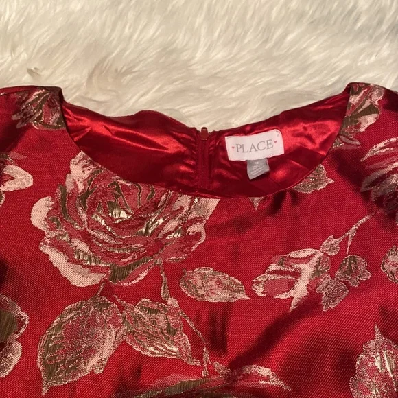 The childrens place Christmas mommy & me red rose dress - Picture 4 of 10